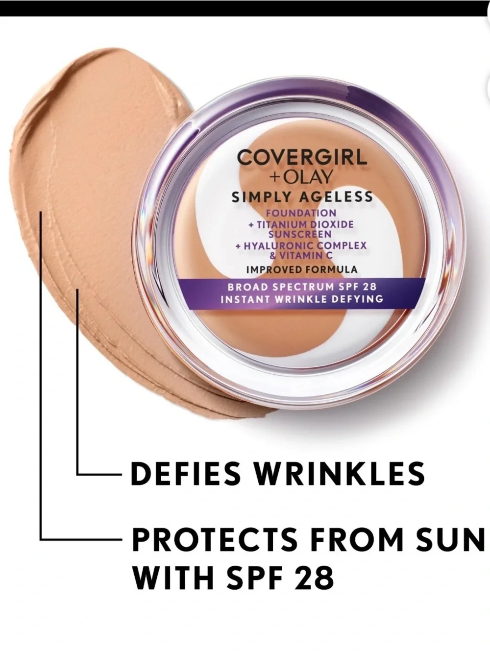 NWT COVERGIRL + OLAY Simply Ageless Foundation -Color 255 Soft Honey